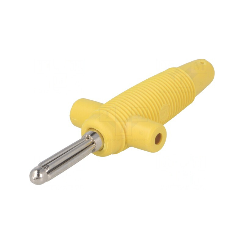 Conector Banană 4mm 30A 60VDC Galben 2,5mm² | Electronic-mag.ro | Componente Electronice