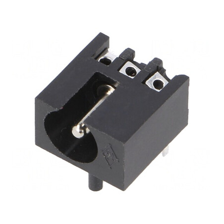 Conector Alimentare DC Tată 5,5/2,1mm THT | Electronic-mag.ro | Componente Electronice