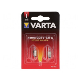 Lampă Miniaturală E10/13 2,25V 250mA Blister 2buc | Electronic-mag.ro | Componente Electronice