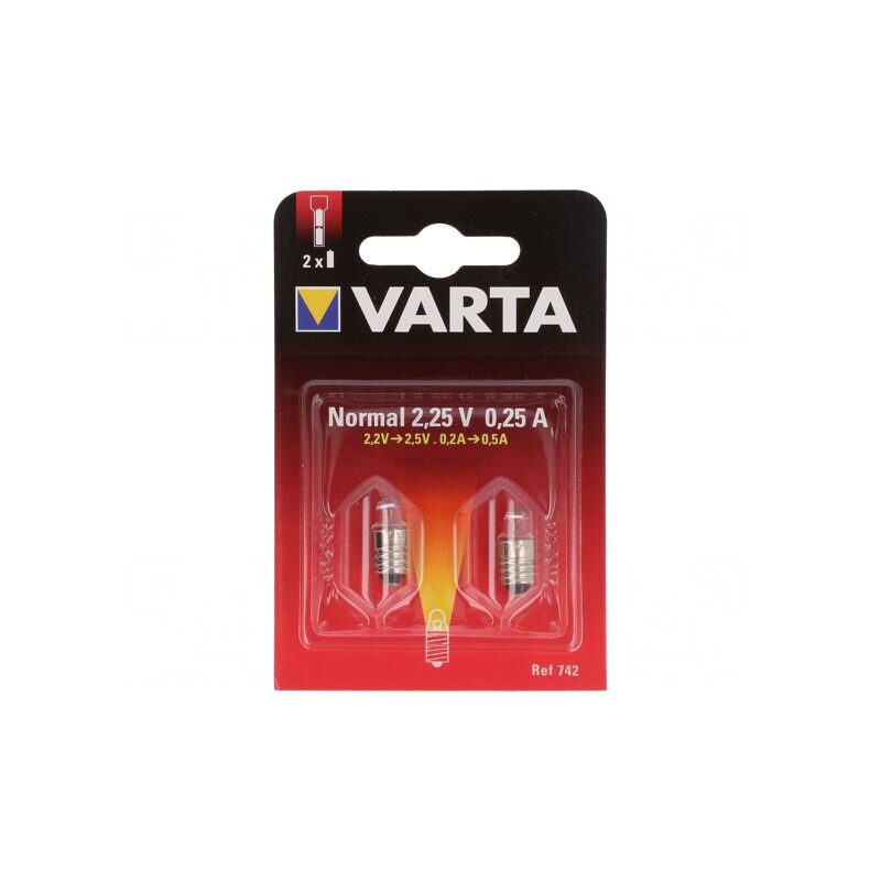 Lampă Miniaturală E10/13 2,25V 250mA Blister 2buc | Electronic-mag.ro | Componente Electronice
