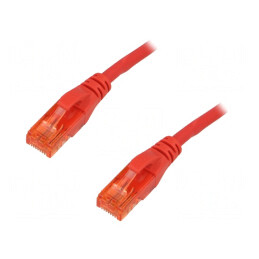 Patch Cord Ethernet Cat6 U/UTP 3m Roșu | Electronic-mag.ro | Componente Electronice