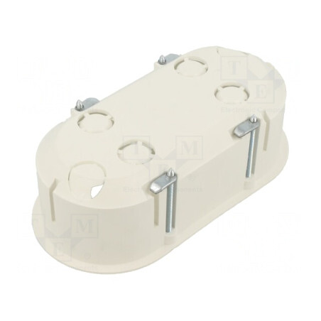 Dublă Doză Electrică Albă pentru Perete 62mmx45mm | Electronic-mag.ro | Componente Electronice