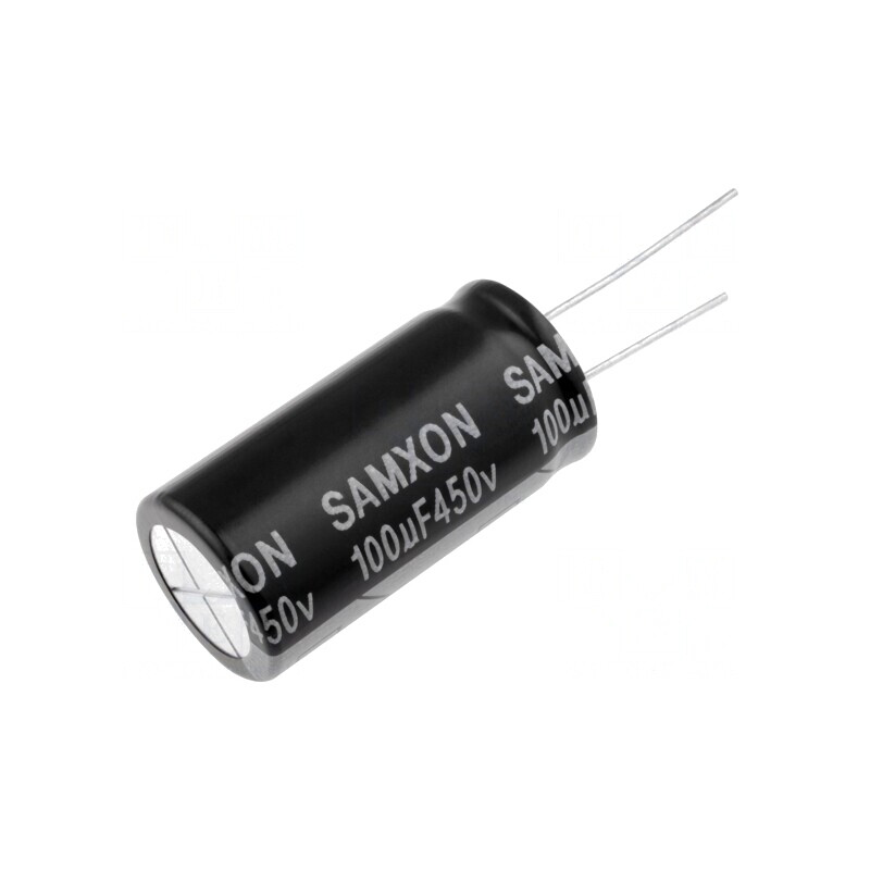 Condensator Electrolitic THT 100uF 450V 18x35mm | Electronic-mag.ro | Componente Electronice