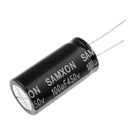 Condensator Electrolitic THT 100uF 450V 18x35mm | Electronic-mag.ro | Componente Electronice