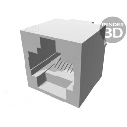 Soclu RJ45 8p8c THT 16,51mm | Electronic-mag.ro | Componente Electronice