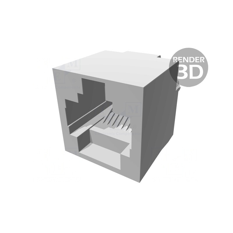 Soclu RJ45 8p8c THT 16,51mm | Electronic-mag.ro | Componente Electronice