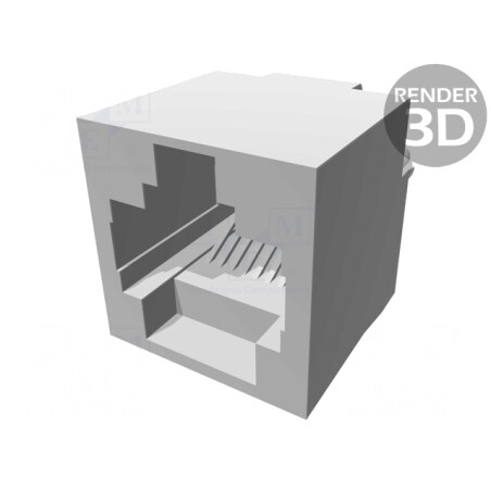 Soclu RJ45 8p8c THT 16,51mm | Electronic-mag.ro | Componente Electronice