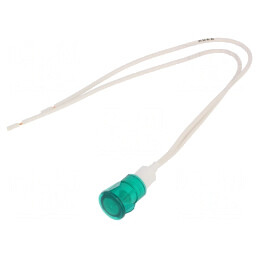 Lampă de control neon verde 220V Ø12mm | Electronic-mag.ro | Componente Electronice