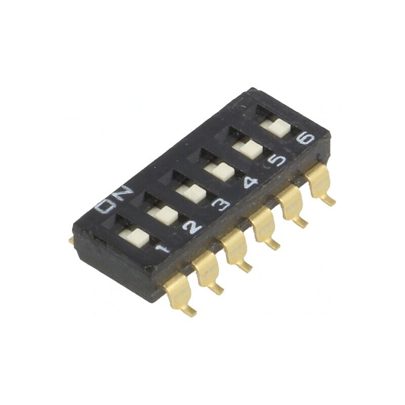 Comutator DIP-SWITCH 6 Secțiuni ON-OFF 0,025A 24VDC | Electronic-mag.ro | Componente Electronice
