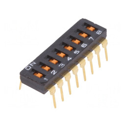 Comutator DIP-SWITCH 8 Secțiuni ON-OFF 24VDC | Electronic-mag.ro | Componente Electronice