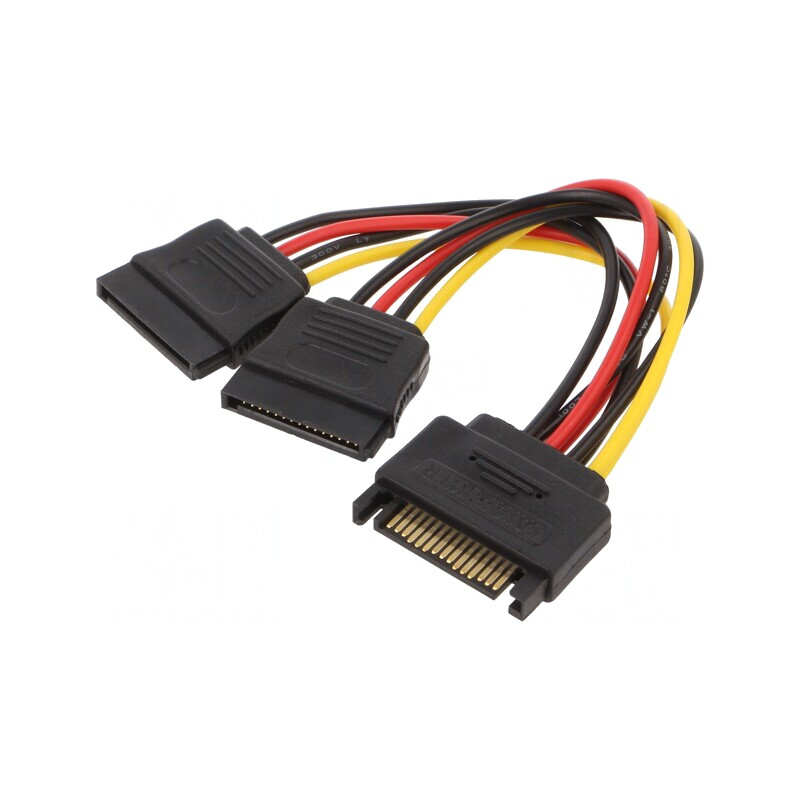 Cablu SATA 15pin Tată la 2x Mamă 0,15m | Electronic-mag.ro | Componente Electronice Cablu SATA 15pin Tată la 2x Mamă 0,15m | Electronic-mag.ro | Componente Electronice