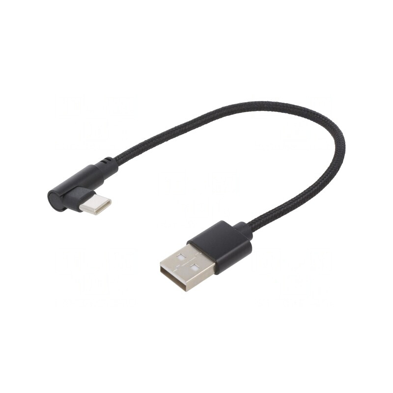 Cablu USB 2.0 USB-A la USB-C 0.2m Negru | Electronic-mag.ro | Componente Electronice Cablu USB 2.0 USB-A la USB-C 0.2m Negru | Electronic-mag.ro | Componente Electronice