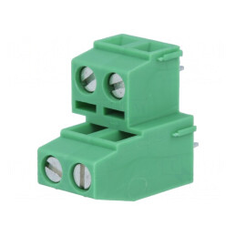 Regletă de conexiuni PCB 90° 5,08mm 4 piste 400V | Electronic-mag.ro | Componente Electronice
