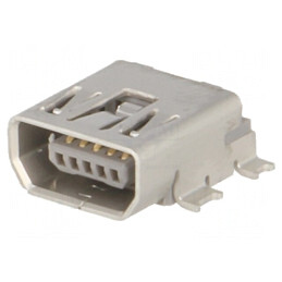 Soclu USB Mini AB pentru PCB SMT 5 pini orizontali | Electronic-mag.ro | Componente Electronice
