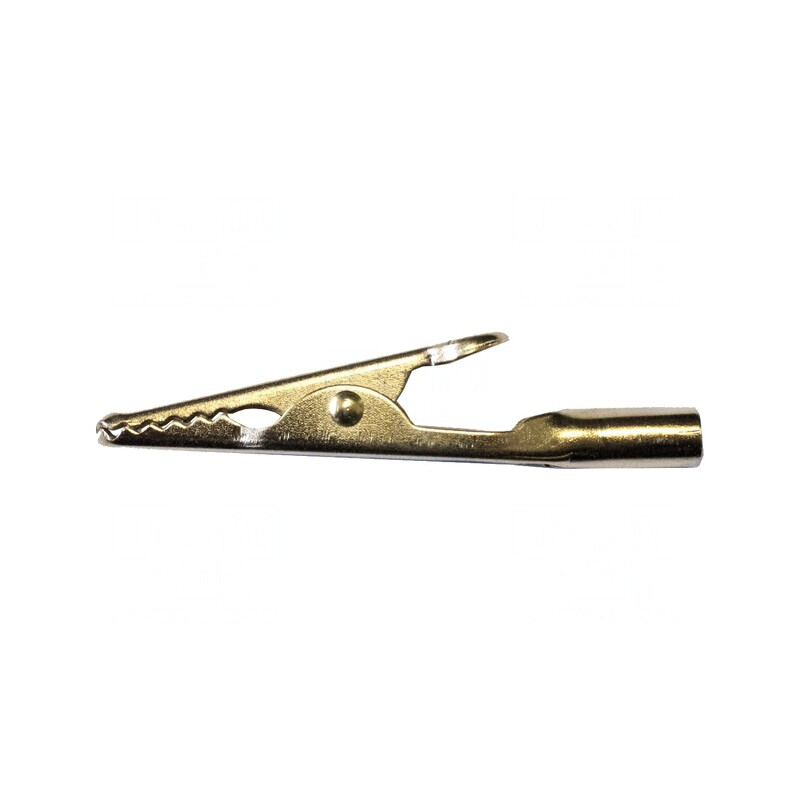 Bornă crocodil aurită 10A, max. 7,9mm | Electronic-mag.ro | Componente Electronice
