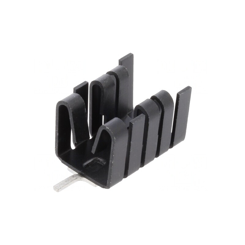 Radiator Extrudat U Negru 25.4mm 14.5mm 13.51mm 21K/W | Electronic-mag.ro | Componente Electronice