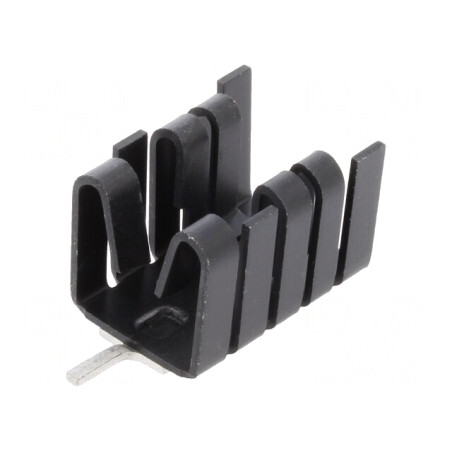 Radiator Extrudat U Negru 25.4mm 14.5mm 13.51mm 21K/W | Electronic-mag.ro | Componente Electronice