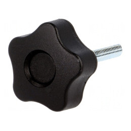 Buton de Reglare Negru Ø32mm M6 30mm