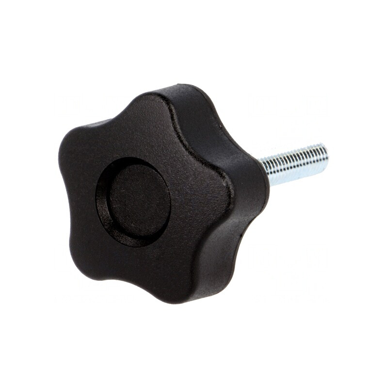 Buton de Reglare Negru Ø32mm M6 30mm | Electronic-mag.ro | Componente Electronice