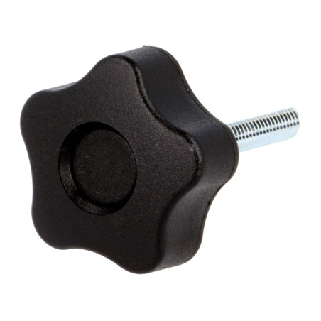 Buton de Reglare Negru Ø32mm M6 30mm | Electronic-mag.ro | Componente Electronice