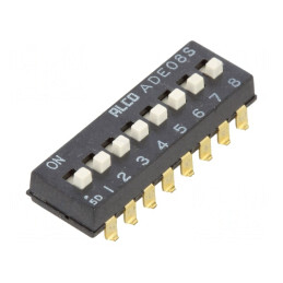 Comutator DIP-SWITCH 8 Secțiuni ON-OFF 24VDC | Electronic-mag.ro | Componente Electronice