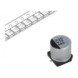 Condensator Hibrid 330uF 35VDC SMD 20mΩ | Electronic-mag.ro | Componente Electronice