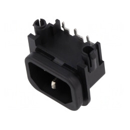 Conector de alimentare AC 10A 250V IEC 60320 GSP2 | Electronic-mag.ro | Componente Electronice
