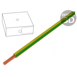 Cablu Electric Litat 4mm2 PVC Galben-Verde 100m | Electronic-mag.ro | Componente Electronice