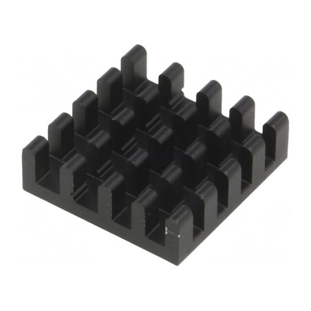 Radiator aluminiu extrudat negru 19x19x6mm | Electronic-mag.ro | Componente Electronice
