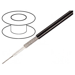 Cablu Microfon 1x0,35mm2 Negru OFC | Electronic-mag.ro | Componente Electronice