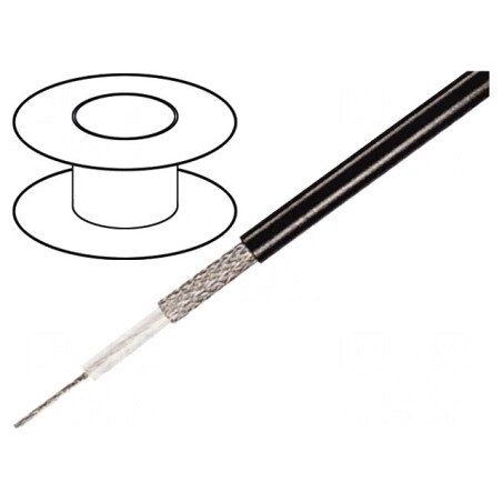 Cablu Microfon 1x0,35mm2 Negru OFC | Electronic-mag.ro | Componente Electronice