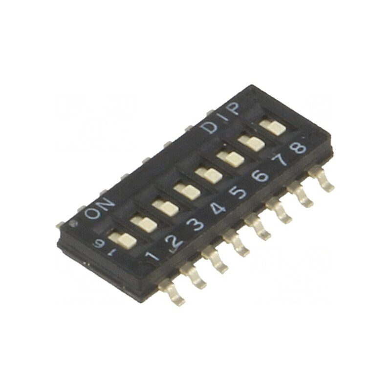 Comutator DIP-SWITCH 8 Secțiuni SMT ON-OFF 0,1A 50VDC | Electronic-mag.ro | Componente Electronice