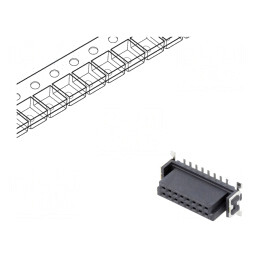 Conector PCB-PCB Mamă 16 PIN 1,27mm Termoplast | Electronic-mag.ro | Componente Electronice