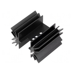 Radiator aluminiu negru TO220 38,1mm 6,2K/W | Electronic-mag.ro | Componente Electronice