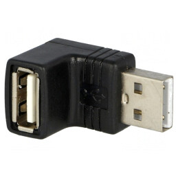 Adaptor USB 2.0 Unghi Aurit USB A Soclu la USB A Mufă | Electronic-mag.ro | Componente Electronice