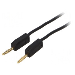 Cablu de Măsurare Banană 2mm Negru | Electronic-mag.ro | Componente Electronice