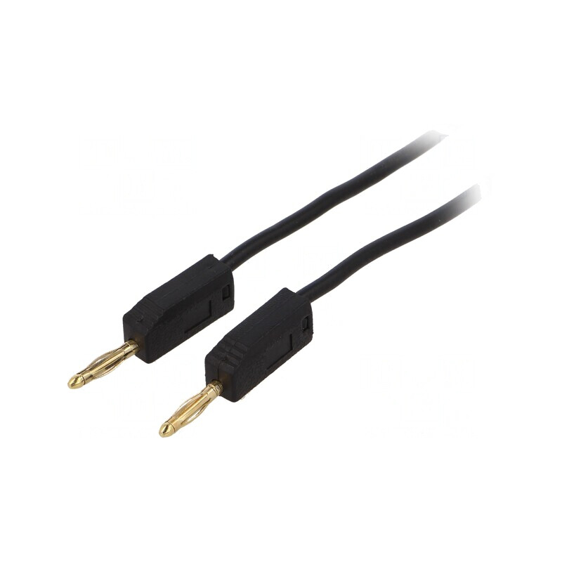 Cablu de Măsurare Banană 2mm Negru | Electronic-mag.ro | Componente Electronice