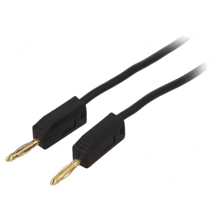 Cablu de Măsurare Banană 2mm Negru | Electronic-mag.ro | Componente Electronice