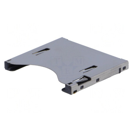 Conector pentru carduri SD push-push aurit SMT | Electronic-mag.ro | Componente Electronice