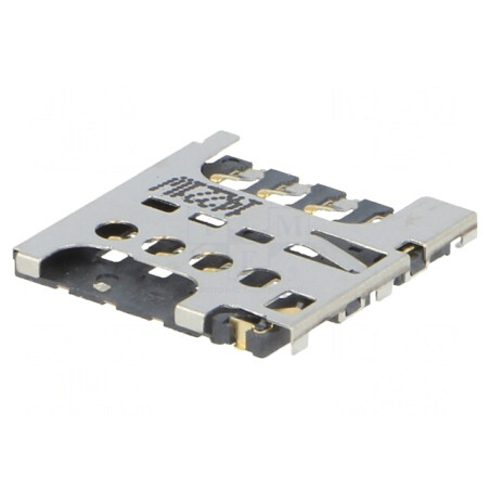 Conector Micro SIM Push-Pull SMT 6 Pini | Electronic-mag.ro | Componente Electronice