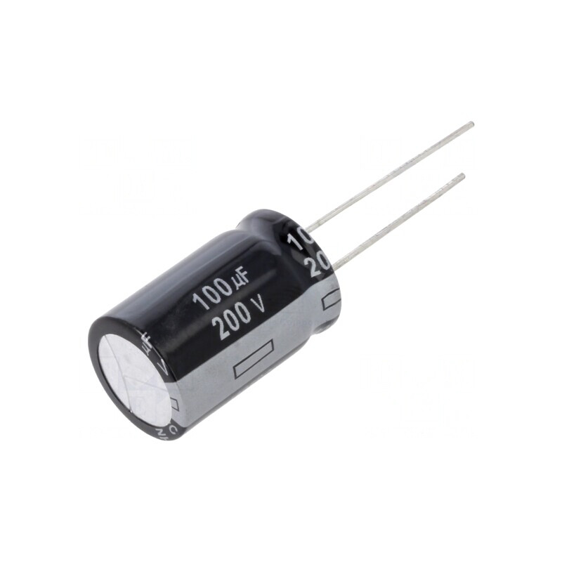 Condensator electrolitic 100uF 200V THT 16x25mm | Electronic-mag.ro | Componente Electronice