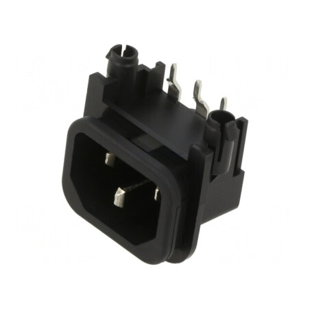 Conector Alimentare AC Soclu Tată 10A 250V IEC 60320 GSP2 | Electronic-mag.ro | Componente Electronice