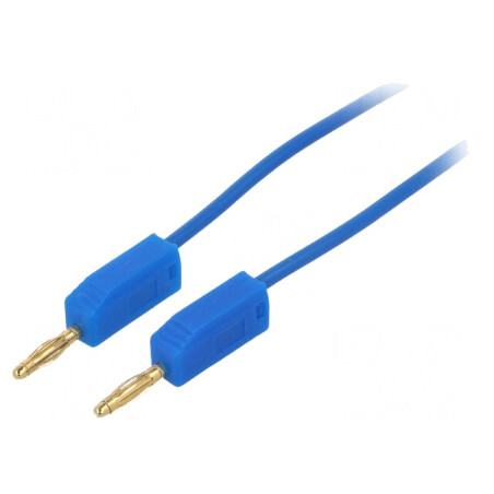 Cablu măsurare 2mm mufă banană albastră | Electronic-mag.ro | Componente Electronice