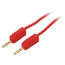 Cablu de măsurare 2mm mufă banană roșie | Electronic-mag.ro | Componente Electronice