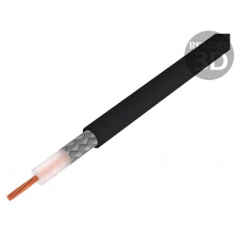 Cablu coaxial negru RG174AU 2.8mm | Electronic-mag.ro | Componente Electronice
