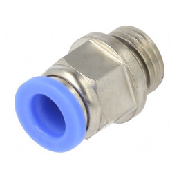 Racord push-in BLUELINE alamă nichelată 0,95÷15bar | Electronic-mag.ro | Componente Electronice