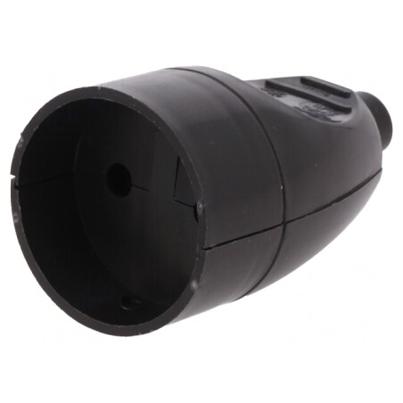 Conector Alimentare AC Mamă 2P 250V 16A Negru | Electronic-mag.ro | Componente Electronice