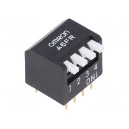 Comutator DIP-Switch 4 Secțiuni ON-OFF 24VDC | Electronic-mag.ro | Componente Electronice