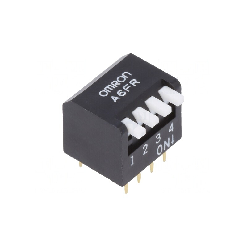 Comutator DIP-Switch 4 Secțiuni ON-OFF 24VDC | Electronic-mag.ro | Componente Electronice