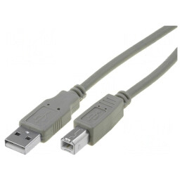 Cablu USB 2.0 A la B 1,5m Gri | Electronic-mag.ro | Componente Electronice